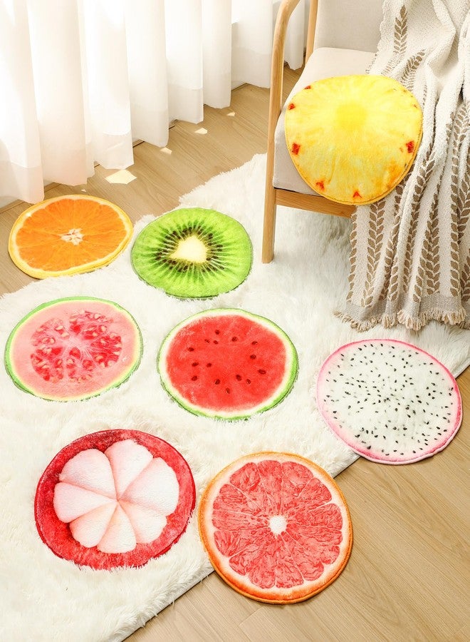 Tinideya 8 Pcs Fruit Carpet Circle Seats for Classroom Sitting 15 Inch Small Floor Cushions Round Classroom Rugs Bulk for Home Decorations School Group Activity - Image 4