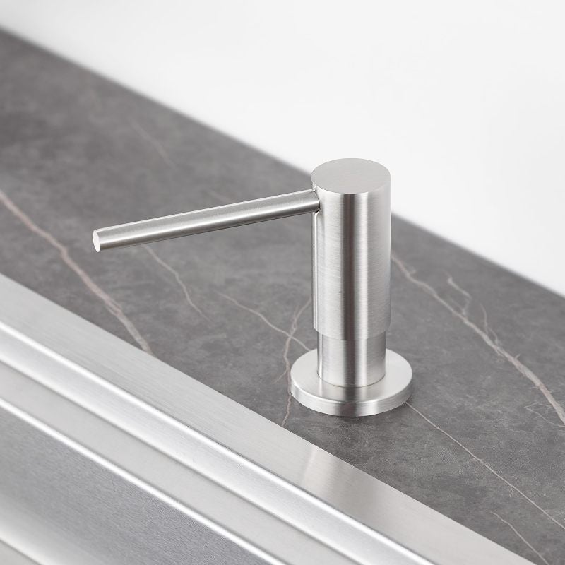 Brushed Nickel Soap Dispenser Stainless Steel Countertop Dispenser - Refillable Kitchen Soap Pump 360 Swivel Pump Dispenser for Kitchen and Bathroom Sink - Image 2