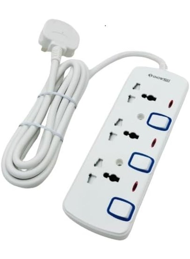 SNOWLITE Extension Sockets 3 Gang 5 Mt