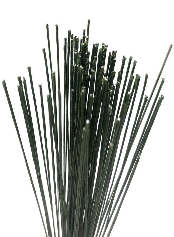 Cinvo Stem Wire - 100 Counts Floral Paper Wrapped Wire, 14 Inch, 22 Gauge, Dark Green - Image 4
