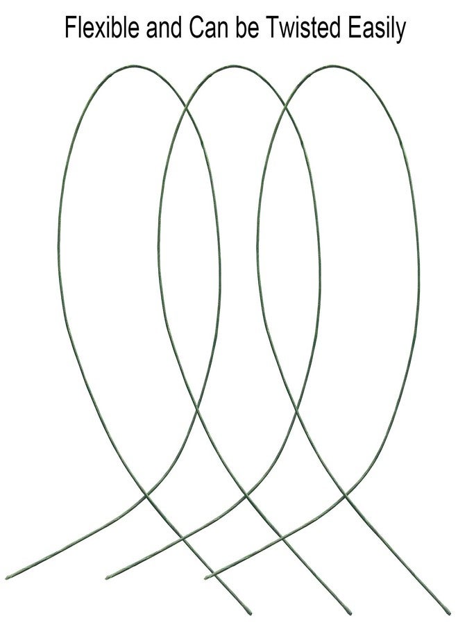 Cinvo Stem Wire - 100 Counts Floral Paper Wrapped Wire, 14 Inch, 22 Gauge, Dark Green - Image 3