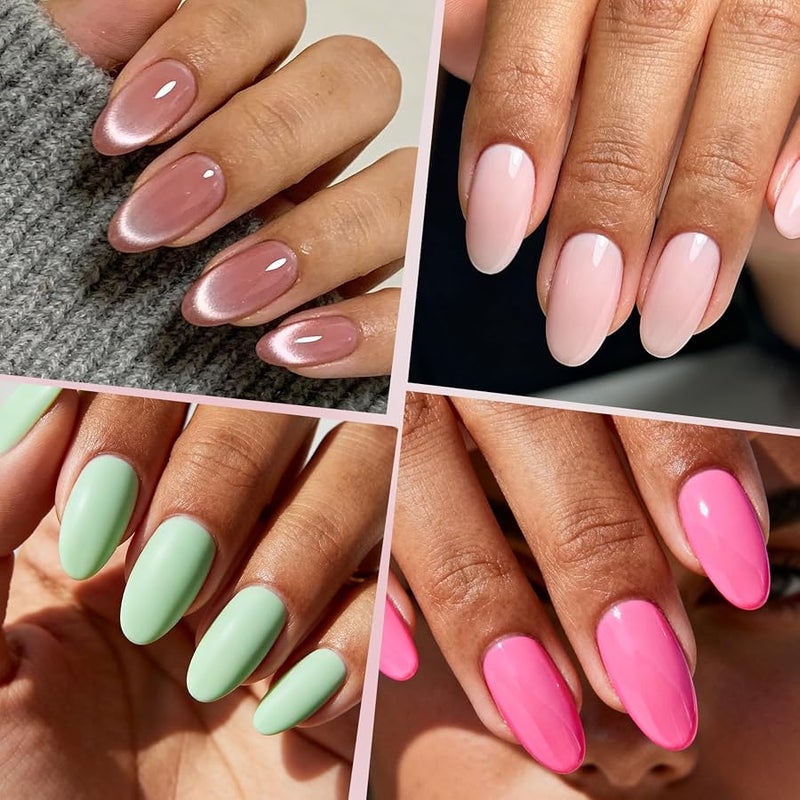 Ranrose 600pcs Short Nail Tips- Oval Half Cover False Tips 12 Sizes French Acrylic Nails for DIY Nail Salon - Image 4