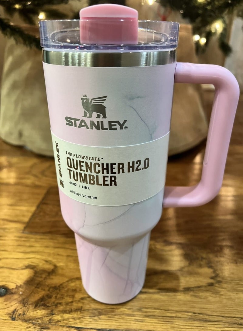 ستانلي كوب Quencher H2.0 FlowStatl معزول بالتفريغ مع غطاء وقشة للماء والشاي المثلج أو القهوة والعصائر وغيرها، 40 أونصة من الفولاذ المقاوم للصدأ  - Image 4