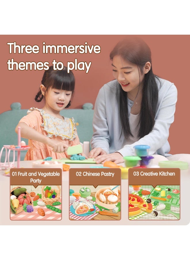 Deli EH726 Modeling Dough Set for Kids – 240g Clay with 19 Accessories & Food Molds – Safe Non-Toxic Play Dough Kit for Creative Play – Educational Gift for Ages 3+ - Image 2