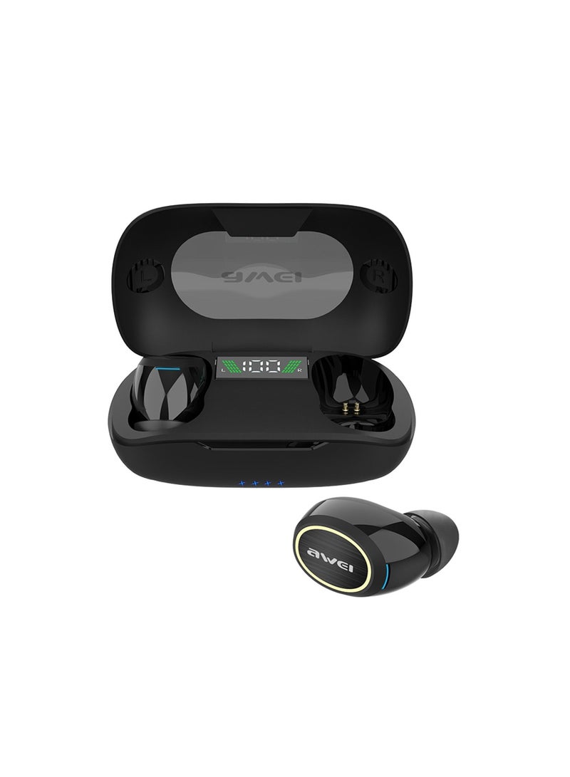 AWEI True Wireless Active Noise Cancellation Earbuds with Charging Case and Digital Display - Image 2