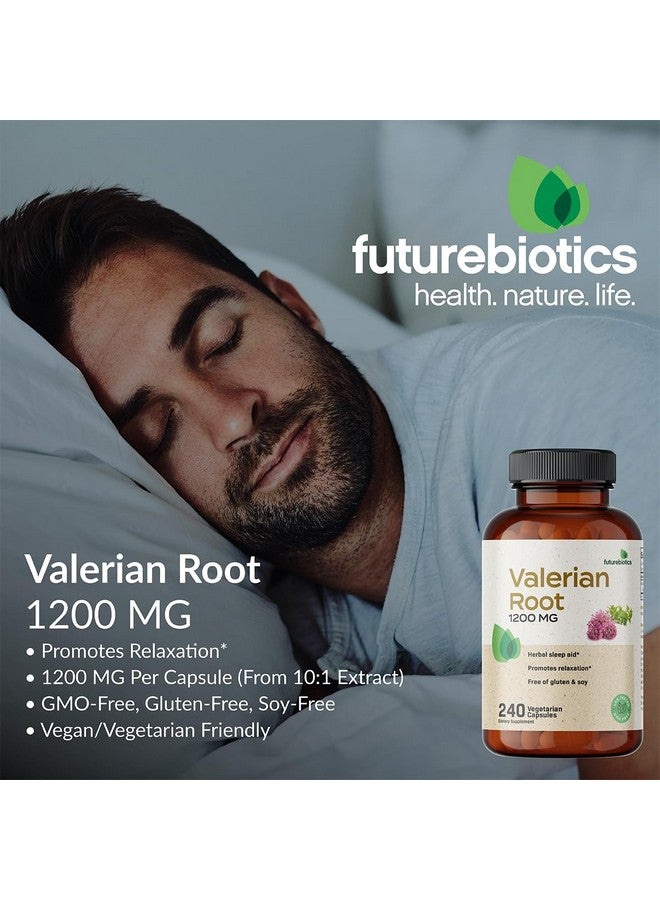 Futurebiotics فيوتشر بيولوجيكز جذر فاليريان 1200 ملغ يعزز الاسترخاء غير معدّل وراثيًا، 240 كبسولة نباتية - Image 3