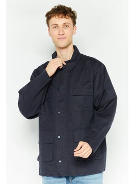 Esprit x Rest and Recreation Men Embroidered Logo Demin Shirt Jackets, Navy  - Image 1