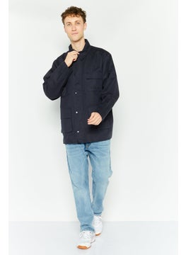Esprit x Rest and Recreation Men Embroidered Logo Demin Shirt Jackets, Navy  - Image 2