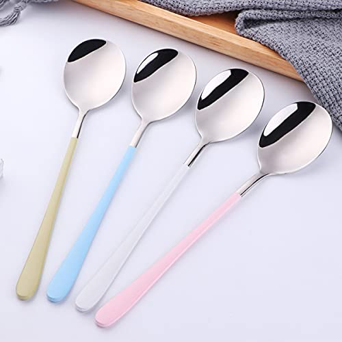 Leeonz® Stainless Steel Espresso Spoons, Mini Teaspoons Set for Coffee Sugar Dessert Cake Ice Cream Soup Antipasto Cappuccino, 8.26 Inch (Pack of 2) - Image 2