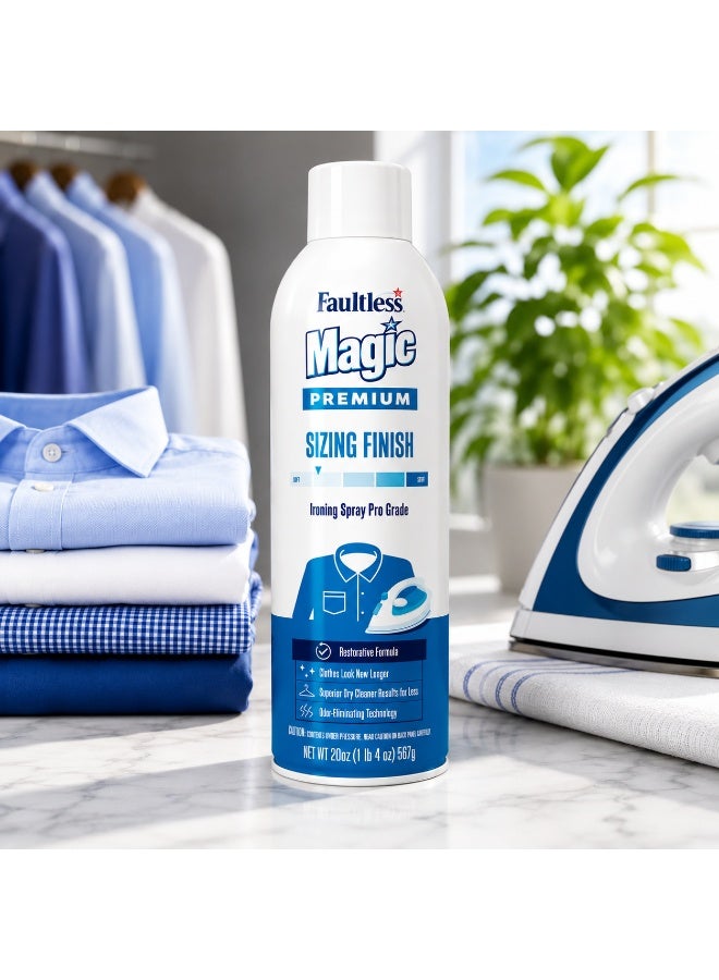 Faultless Magic Light Hold Sizing Ironing Enhancer Spray – Fresh Linen Scent – Wrinkle & Fabric Finish Spray – 20oz - Image 4