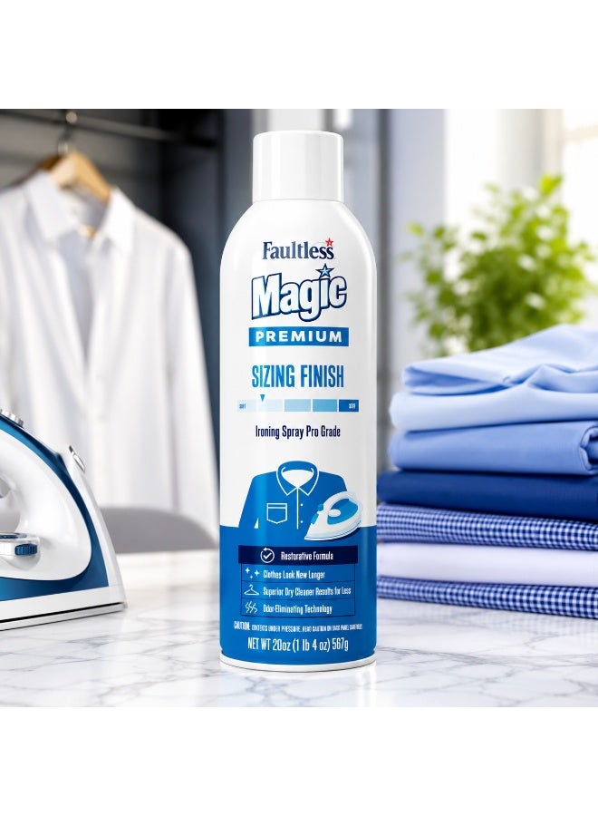 Faultless Magic Light Hold Sizing Ironing Enhancer Spray – Fresh Linen Scent – Wrinkle & Fabric Finish Spray – 20oz - Image 3