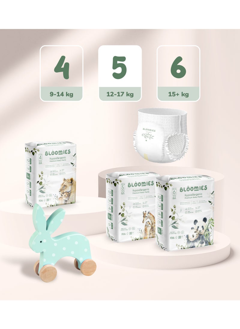 Bloomies - Organic Bamboo Baby Pants Size 5 (12-17kg baby) 22pcs| Eco-friendly, Hypoallergenic, Non-toxic, Breathable Pullups - Image 1