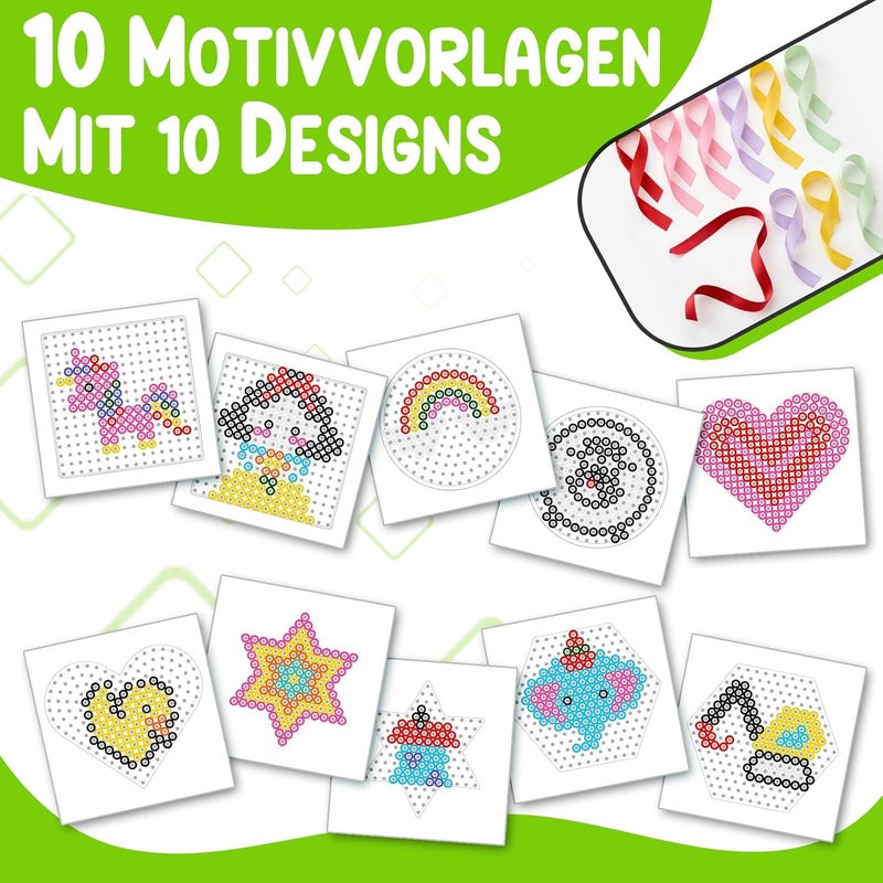 FUNZBO Iron-On Beads Plates Set of 5 for 10 mm Beads - Large Pegboards Transparent in Various Shapes for Toddlers & Beginners - Creative Craft Set for DIY Motor Skills Toys - Image 3