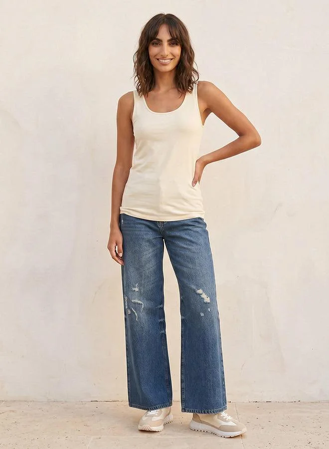 Splash FAV Basic Tank Top with Scoop Neck