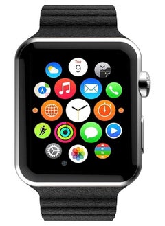 FITIT FITIT Leather Link Band Compatible with Apple Watch 40mm 41mm iWatch Series 3 and Above, with Stainless Steel Adjustable Wrist Replacement, Black  - Image 3