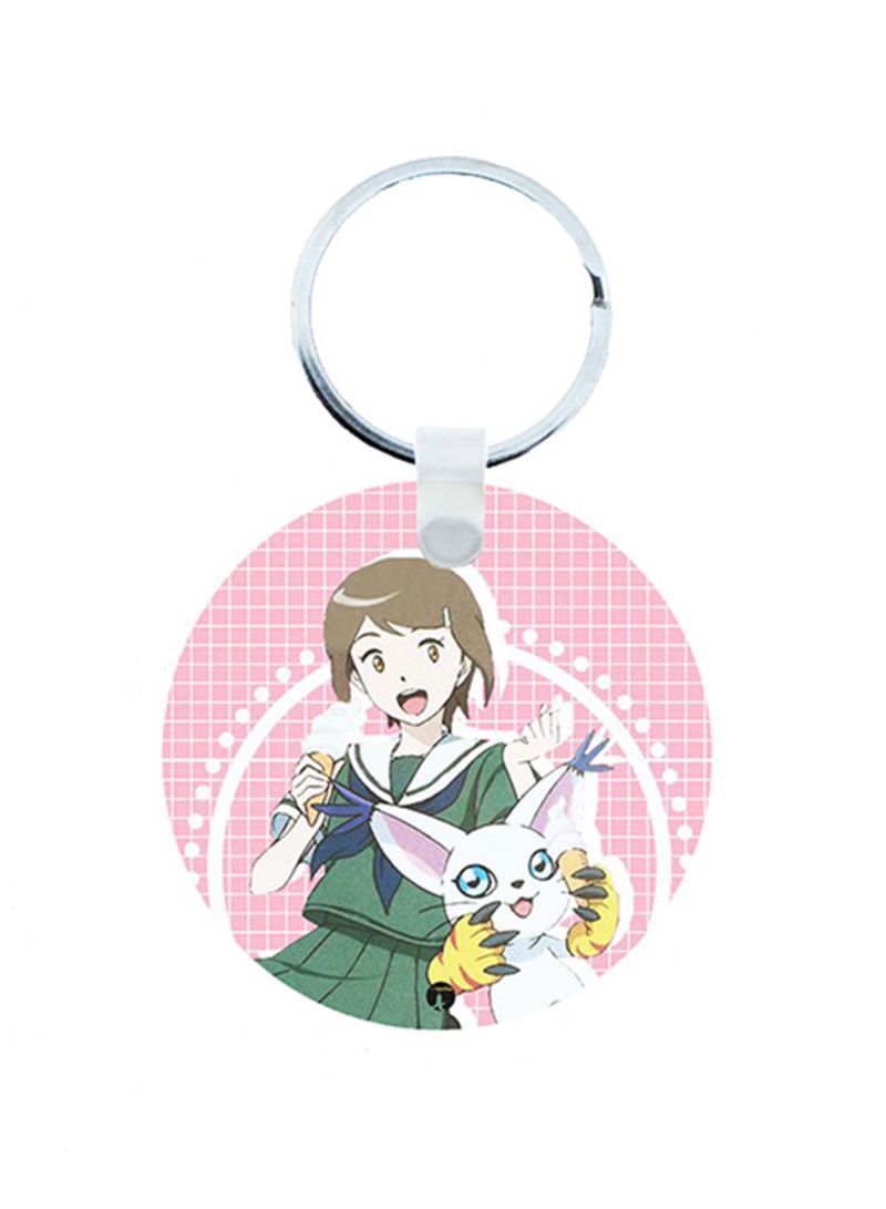 RKN Digimon Anime Wooden Keychain