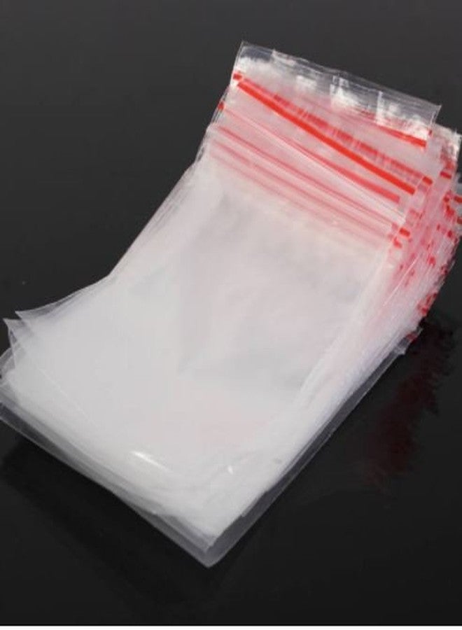 DMS RETAIL Plastic Zip Lock seal pack Pouch Bags Transparent Zipseal 4x4 Inches -Pack of 100-Resealable Plastic bags - Image 3