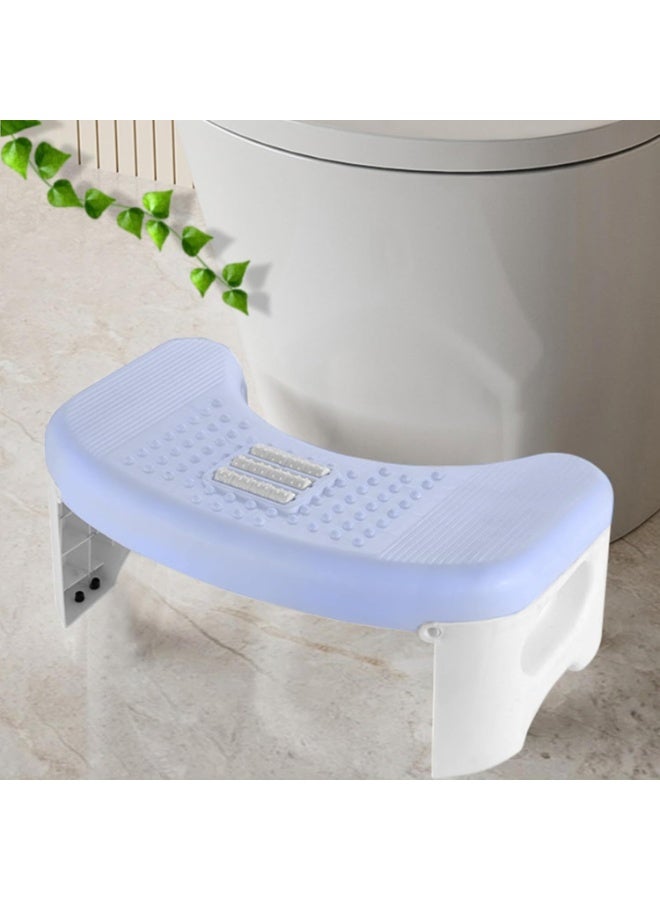 Squatty Potty for Adults,  Foldable Toilet Stool Squat Adult, Non-Slip Poop Stool for Bathroom Adults ith Foot Massage, Prevent Constipation, Toilet Footstool For Better Bowel Movements, Blue - Image 1