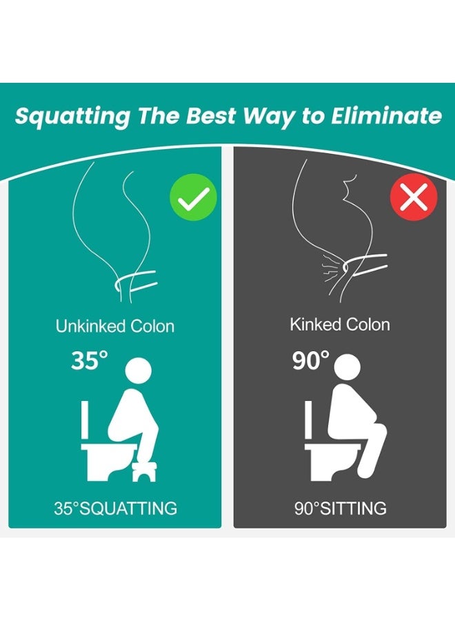 Squatty Potty for Adults,  Foldable Toilet Stool Squat Adult, Non-Slip Poop Stool for Bathroom Adults ith Foot Massage, Prevent Constipation, Toilet Footstool For Better Bowel Movements, Blue - Image 5