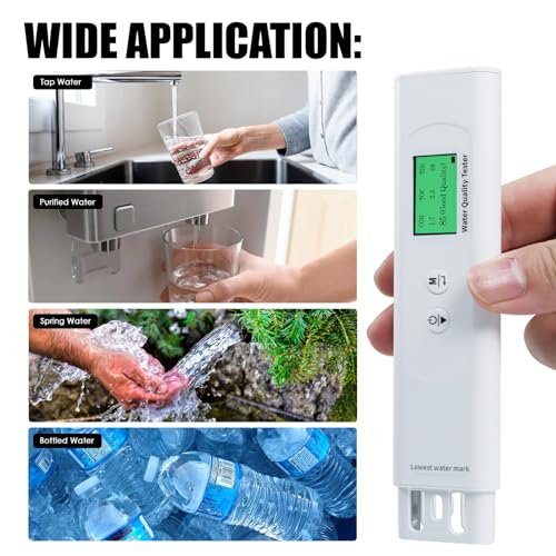 DANOPLUS Water Quality Tester for Drinking Water, Portable 6-in-1 TDS Meter TOC, COD, EC, UV275, Temp&TDS, Digital Drinking Water Quality Tester for Home, RV, Hiking, Camping, Travel, Well, Tap, Water Purifier - Image 2