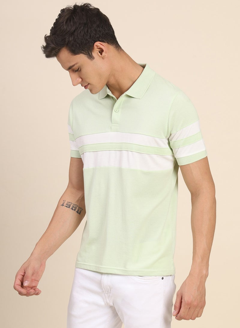 Dennis Lingo Men's Green Regular Fit Polo T-shirt - Image 3