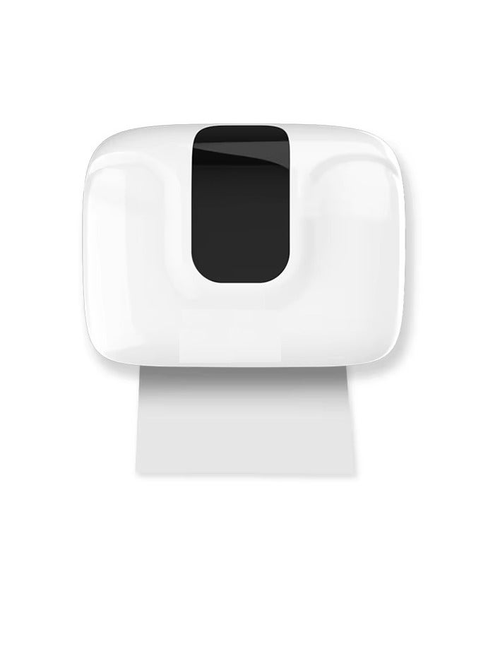 Floret Small Wall Mounted Tissue Holder White / Black - Image 2