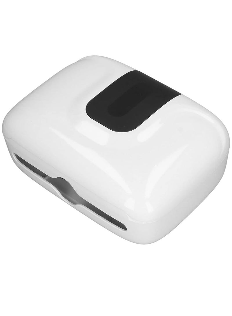 Floret Small Wall Mounted Tissue Holder White / Black - Image 3