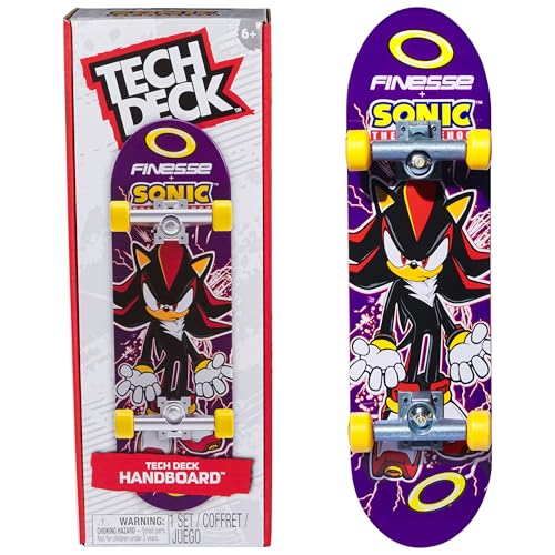 TECH DECK Finesse X Sonic The Hedgehog Handboard Authentic Mini Skateboards Kids Toys for Boys Girls Ages 6 and up Hands Use Only - Image 1