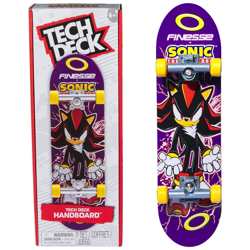 TECH DECK Finesse X Sonic The Hedgehog Handboard Authentic Mini Skateboards Kids Toys for Boys Girls Ages 6 and up Hands Use Only - Image 2