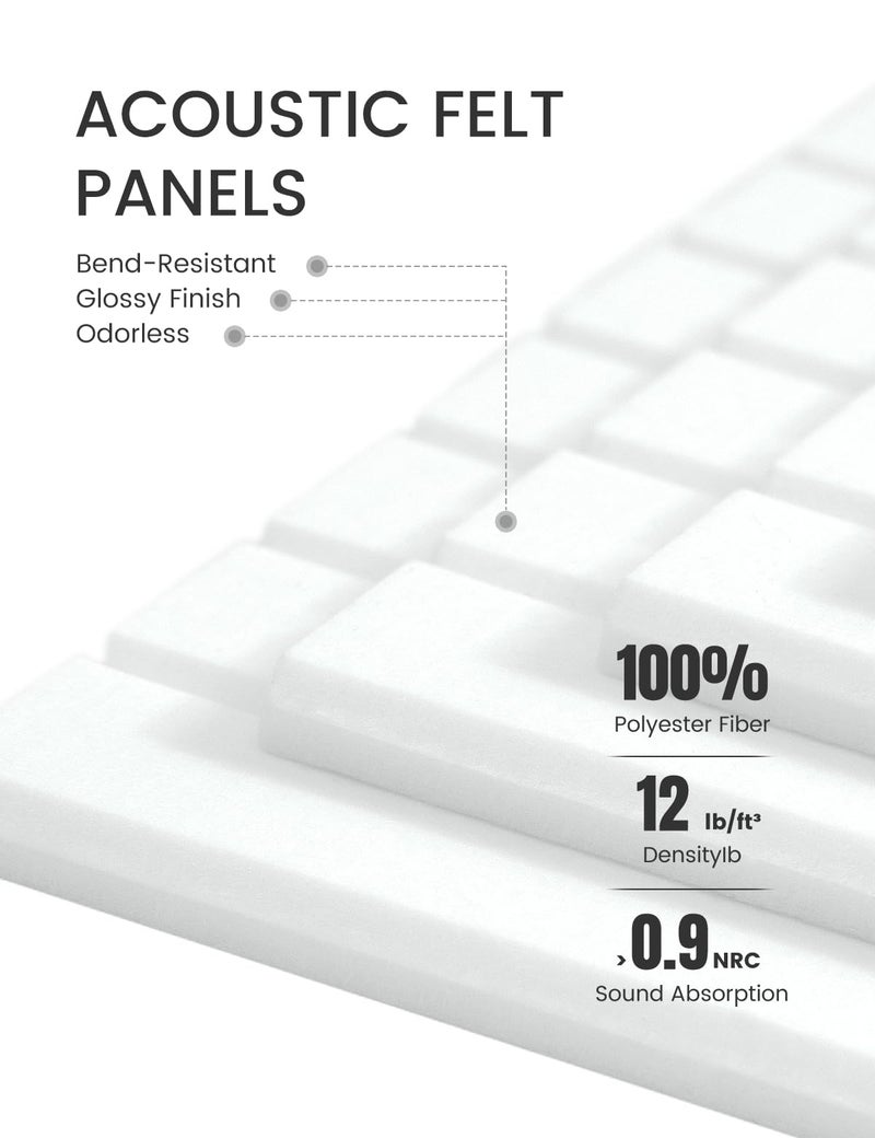 Fluxynara Large Felt Bulletin Board 48" x 36" Cork Board Alternative-12 Pack with 70 Safe Removable Adhesive Tabs, Cork Boards for Walls Cork Board for Home Office Classroom Pin Board-Cold White - Image 4