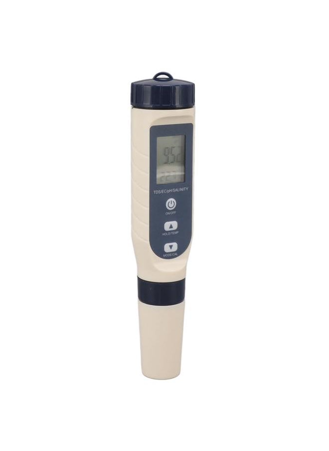 Thoraya 5 in 1 Water Quality Tester TDS EC PH TEMP SALT IP65 Waterproof Multifunction Water Meter with Large HD Backlit Screen  - Image 3