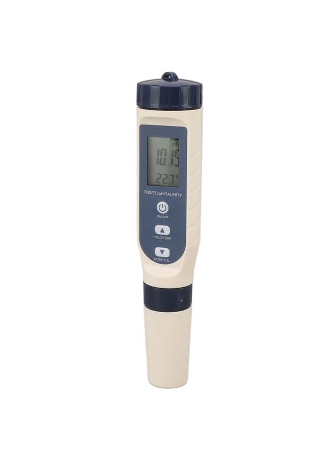 Thoraya 5 in 1 Water Quality Tester TDS EC PH TEMP SALT IP65 Waterproof Multifunction Water Meter with Large HD Backlit Screen  - Image 2