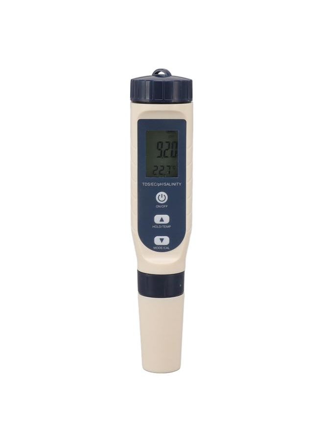 Thoraya 5 in 1 Water Quality Tester TDS EC PH TEMP SALT IP65 Waterproof Multifunction Water Meter with Large HD Backlit Screen  - Image 4