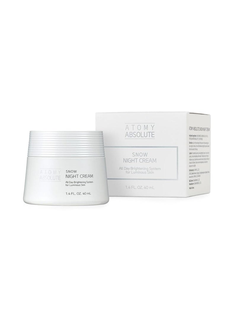 ATOMY ABSOLUTE - Hydrating Winter Cream with Moisturizing Formula, A Soft & Smooth Skin Appearance, For Atomy Absolute Snow NIGHT Cream (1.4FL.OZ / 40ml) - Image 1