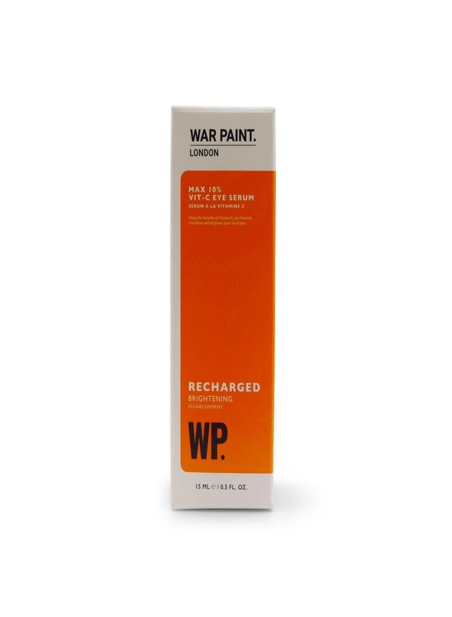 وور بوينت سيروم War Paint Recharged Max Vitamin C لتفتيح منطقة العين مع 10% فيتامين سي - كريم مرطب لمنطقة تحت العين للعيون المتعبة - جلسرين للترطيب - منتج نباتي ولم يُختبر على الحيوانات - 15 مل - Image 2