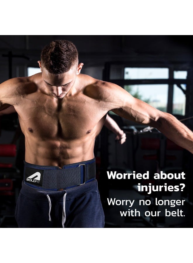 BOLDFIT حزام رفع الأثقال لحزام الصالة الرياضية لحزام رفع الأثقال لحزام رفع الأثقال لحزام الخصر للصالة الرياضية للرجال وحزام الخصر للصالة الرياضية للنساء ملحقات الصالة الرياضية لدعم الظهر حزام الرفع - L - Image 5