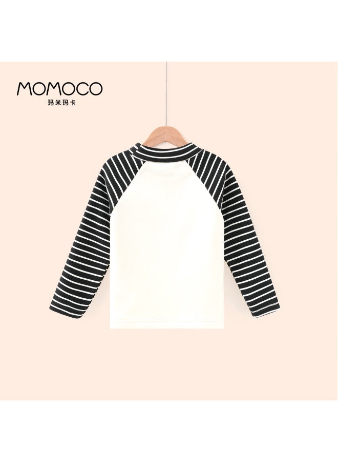 Momoco Boys' Pants Autumn Winter Trendy Base Layer Shirt Beige Size 90 - Image 1
