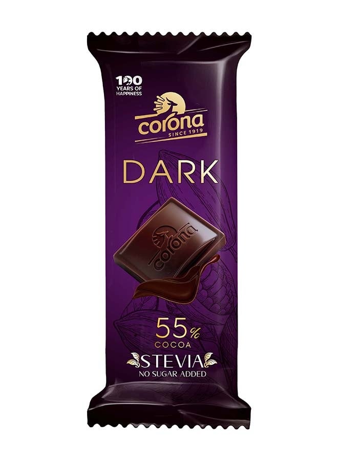 Corona sugar free dark chocolate 55 % with stevia - 44 gm