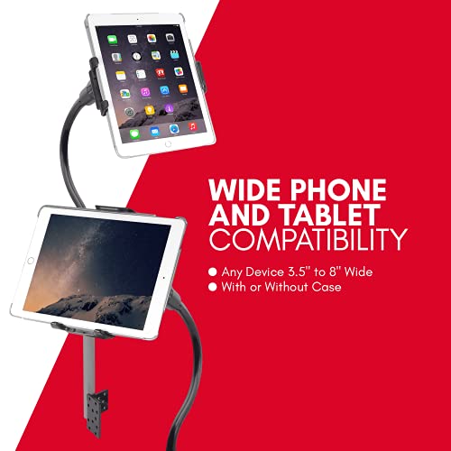 Macally Car Seat Rail Mount - Super Secure Tablet and Phone Holder for Car, Truck, and Any Vehicle - Adjustable Gooseneck iPad Mount - Works With All iPad, iPhone, Tablets - Image 4