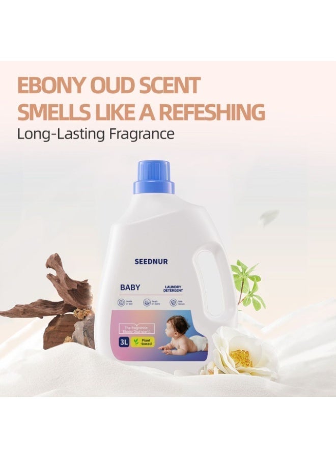 Seednur Baby Laundry Detergent delicate Mild Amino Acid Gentle Cleanse Eliminates Stains Ideal for Baby Cloths & Towels, 3Ltr - Image 5