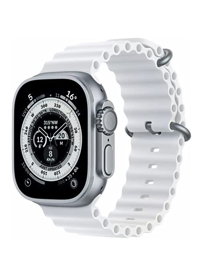 IAF Silicone Ocean Band Strap for Apple Watch Ultra 8 49mm White