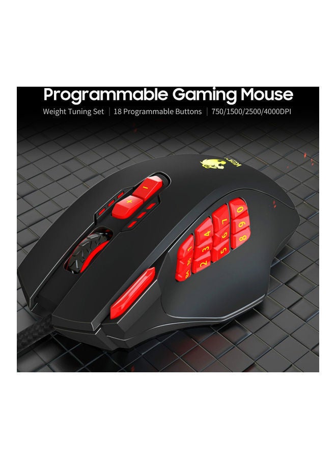 NIBEMINENT Wired Programmable Gaming Mouse With 18 Button And 4 Adjustable DPI Level - Image 5
