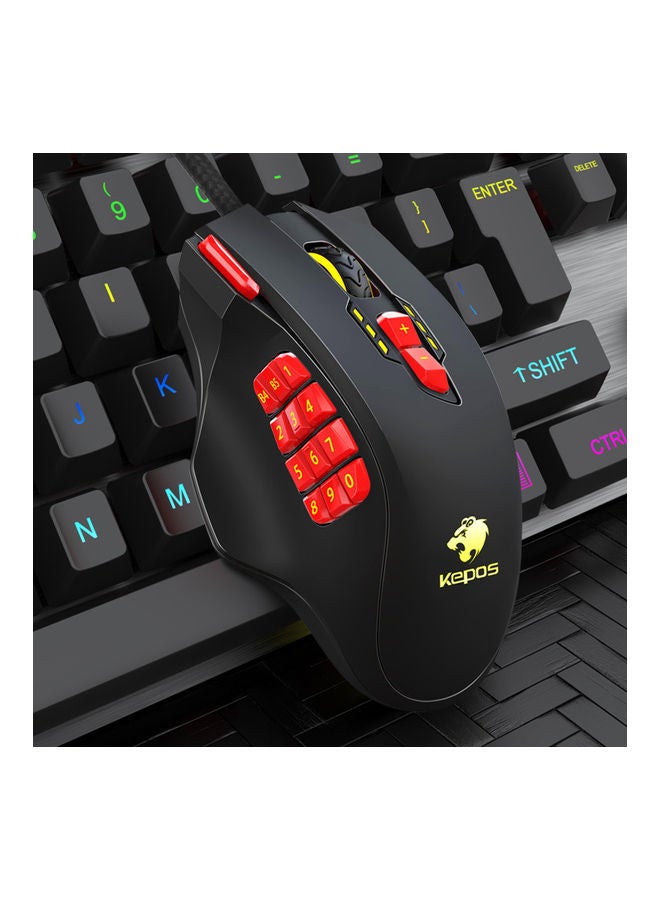 NIBEMINENT Wired Programmable Gaming Mouse With 18 Button And 4 Adjustable DPI Level - Image 4