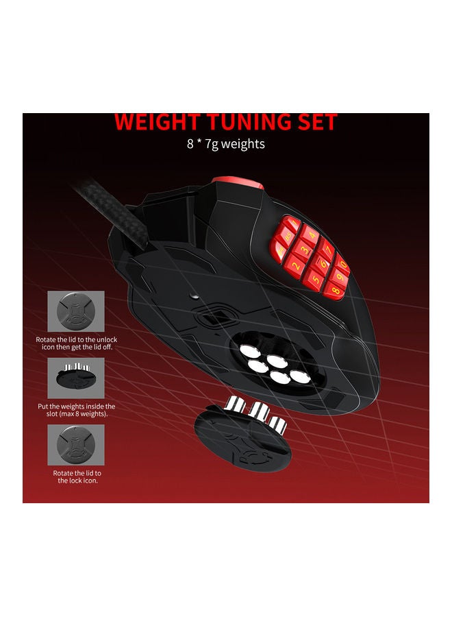 NIBEMINENT Wired Programmable Gaming Mouse With 18 Button And 4 Adjustable DPI Level - Image 3