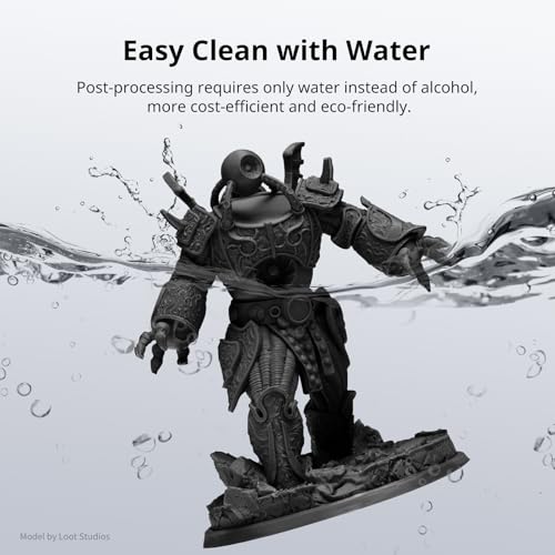 ANYCUBIC Water Washable 3D Printer Resin 2.0, 405nm High Precision UV-Curing 3D Resin, Low Shrinkage Standard Photopolymer Resin for 8K Capable LCD DLP 3D Printing (Pure Black + Black, 2000g) - Image 2