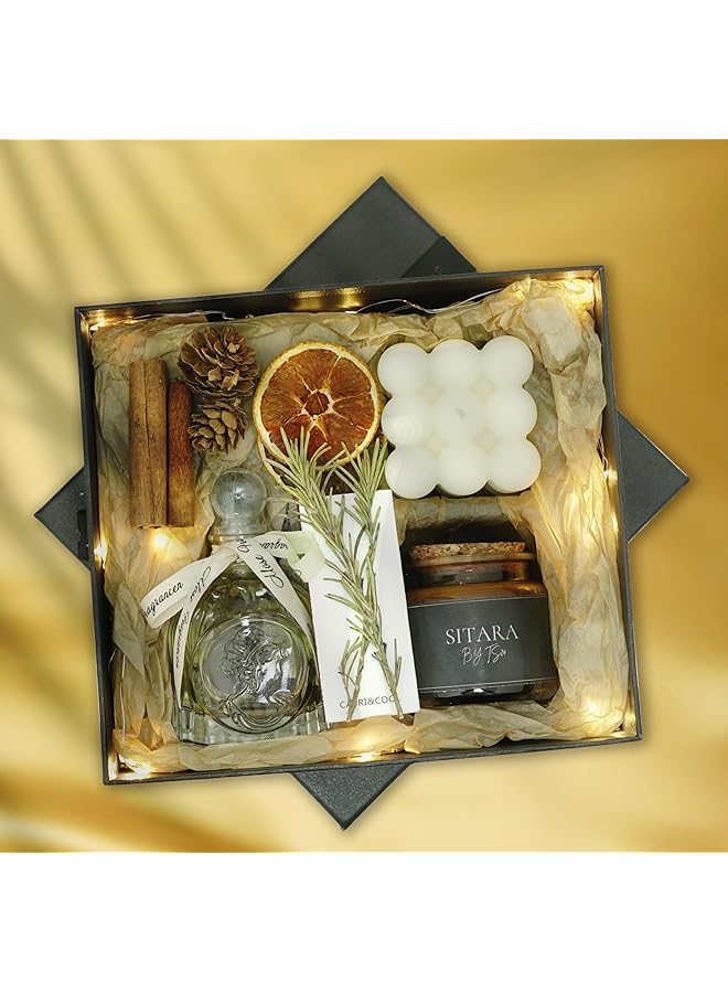 The Bros Luxury Aromatherapy Candle Gift Set: Perfect for Weddings, Festivals, Special Occasions, Ideal Birthday or Women’s Gift, Includes Premium Decorated Gift Box and Bag,Natural Soy Wax,Smokeless - Image 1