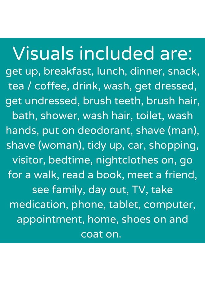 Create Visual Aids Visual Schedule For Adults (Green) Visual Timetable For Dementia, Stroke Victims, Adults With Learning Difficulties, Autistic Adults.  - Image 5
