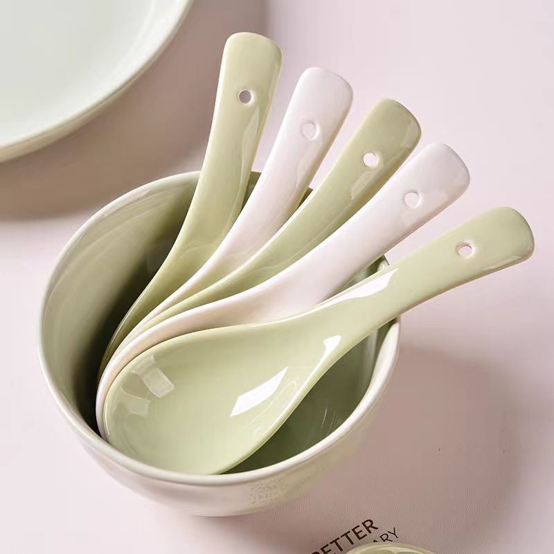 Elegant Ceramic Soup Spoon - Premium Design for Everyday Use - Image 2
