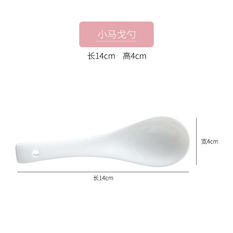 Elegant Ceramic Soup Spoon - Premium Design for Everyday Use - Image 1