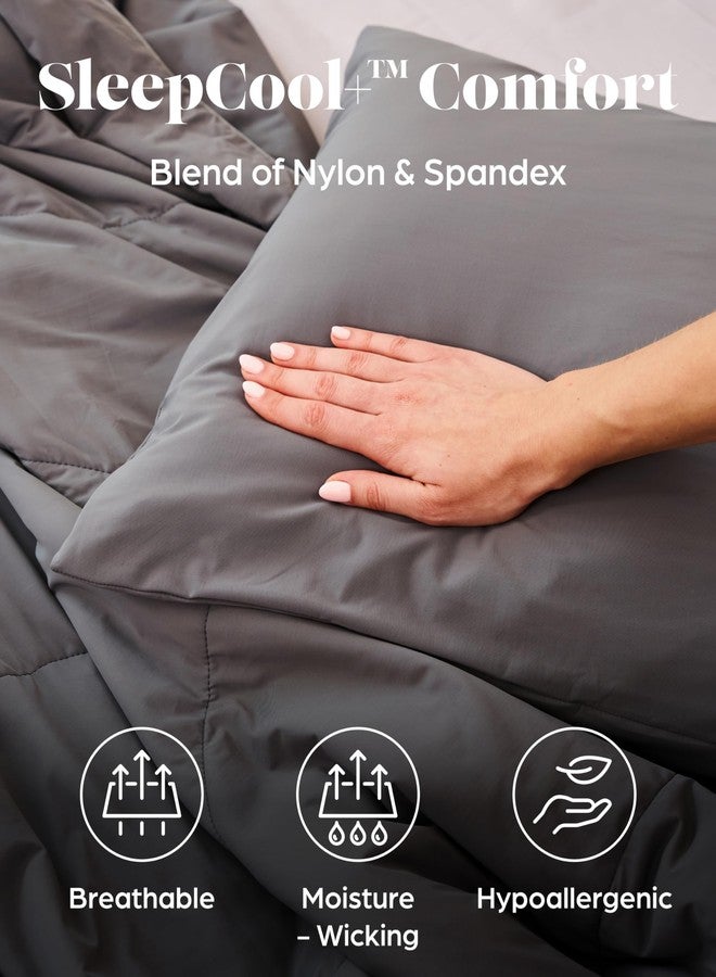 Lavish Comforts® Cooling Pillow Cases for Hot Sleepers - Cool, Ultra-Soft Pillow Cases for Acne & Frizz, Anti Acne Pillow Case, Antimicrobial, Alternative Silk Pillow Cases- Queen Dark Gray Set of 2 - Image 5